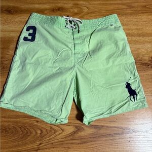 Polo Ralph Lauren Swim Trunks Mens XL Big Pony Stretch 3 Green Shorts